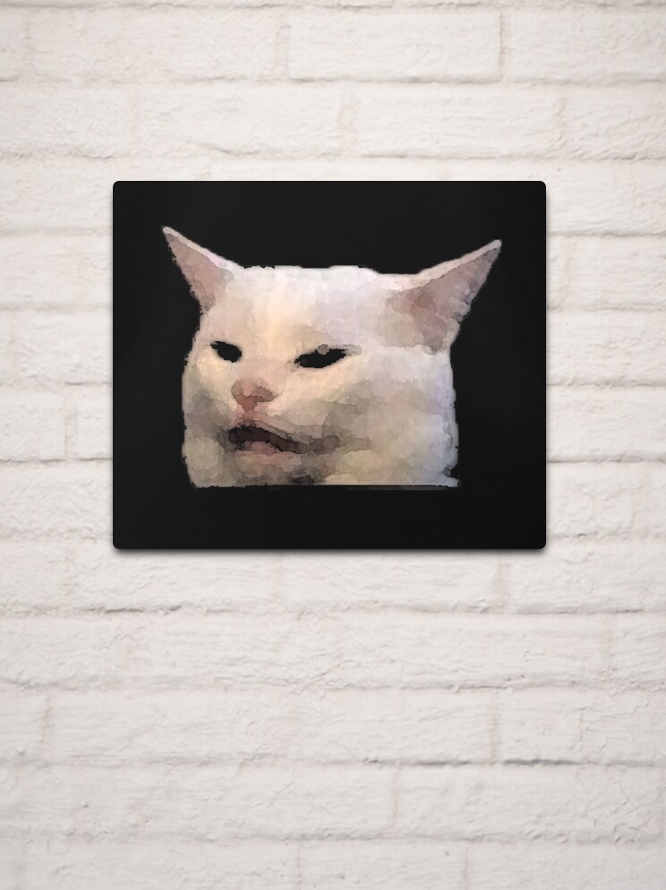 Angry cat aluminium wall art print