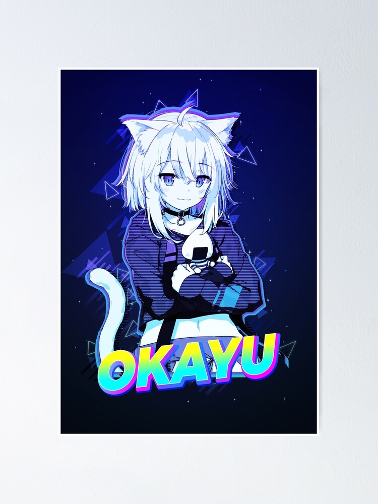 Hololive Nekomata Okayu Full Body shops wall Scroll