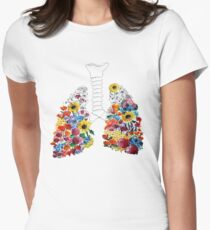 Floral Lungs Fitted T-Shirt