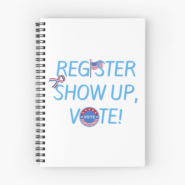 Item preview, register show up vote blue letters classic shirt | register show up vote blue letters sticker designed and sold by sugarcube1999.