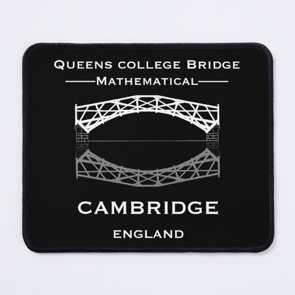 Item preview, Cambridge Queens College Mathematical bridge in White Ink with Black background designed and sold by Elizabeth-Banks.
