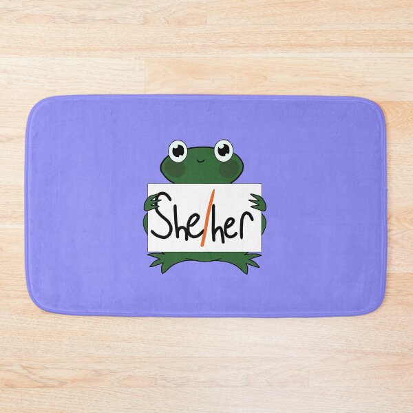 Item preview, She/her/hers pronoun frog designed and sold by Spell-the-Bee.
