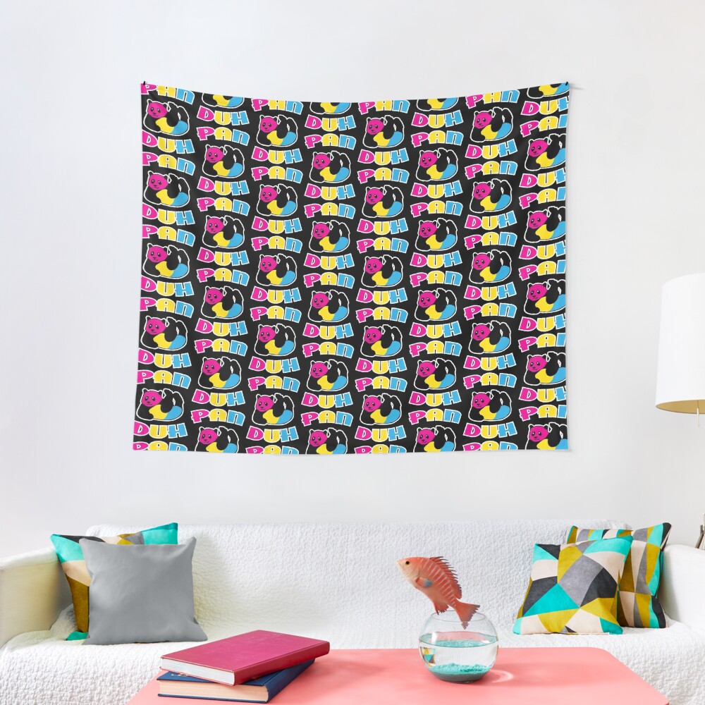 Pan Duh Panda Pansexual Lgbt Pride Tapestry For Sale By Gyenayme Redbubble