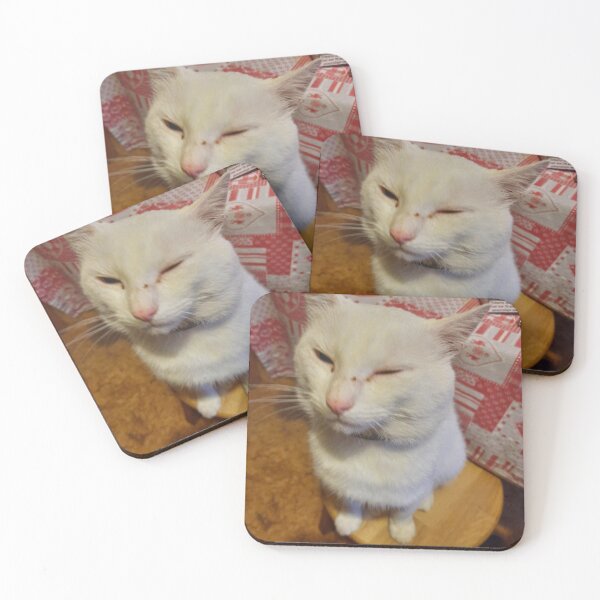Item preview, white cat designed and sold by barbich.