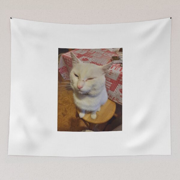 Item preview, white cat designed and sold by barbich.