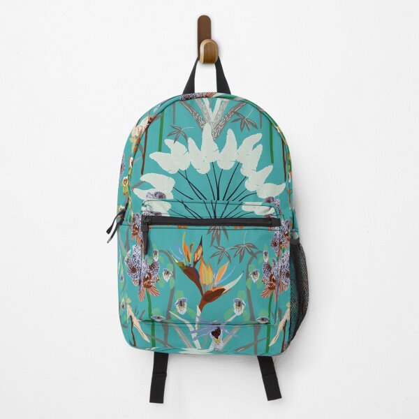 Item preview, Beautiful Orchid, Bird of Paradise Design, Aqua Background designed and sold by Jaydee001.