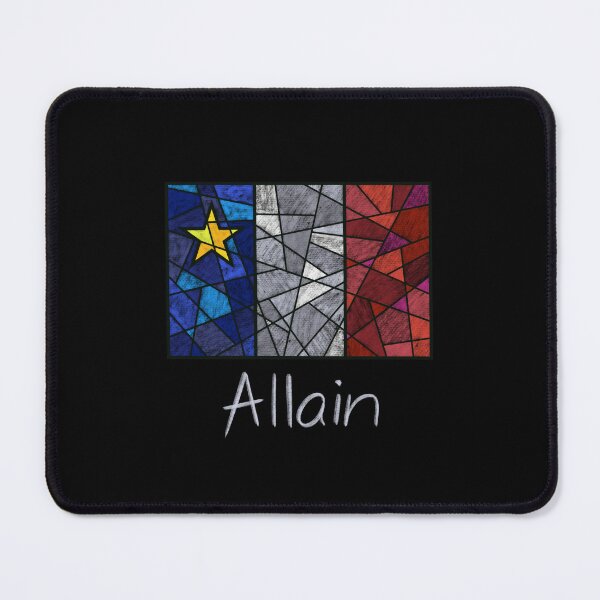 Item preview, Acadian Flag pastel mosaic Allain - Drapeau acadien mosaïque pastel vitrail Allain designed and sold by ColoursOfFrance.