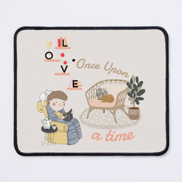 Item preview, Once Upon A Time - Books On Shelves Love Sign Woman With Her Cats designed and sold by universegrace.