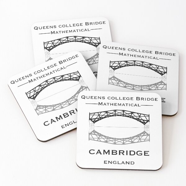 Item preview, Cambridge Queens College Mathematical bridge in Black Ink with a White background  designed and sold by Elizabeth-Banks.