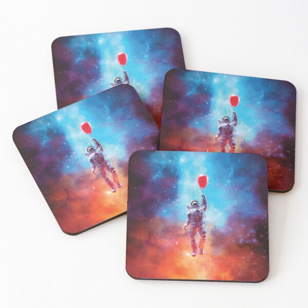 Item preview, Astronaut With Balloon Floating Into Space designed and sold by mouad naouiri.