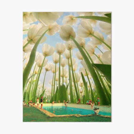 Under the Tulips Art Board Print