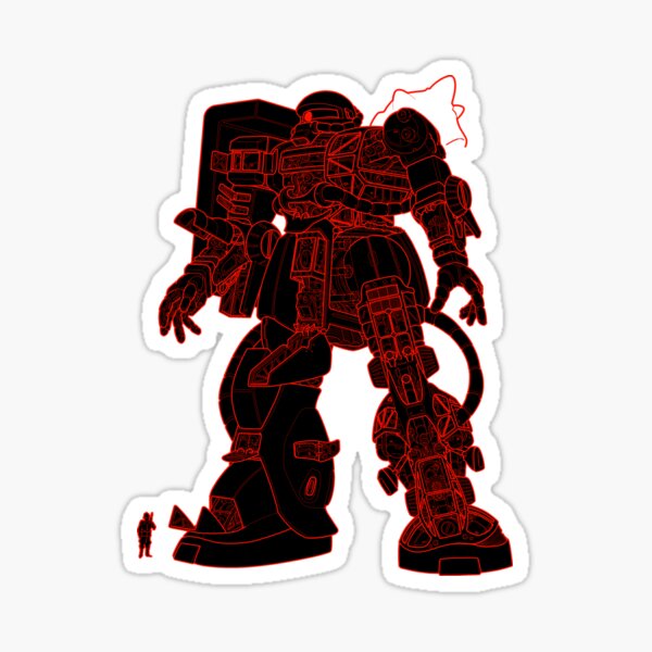 Zaku II Outline Sticker