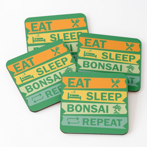 Item preview, Eat Sleep Bonsai Repeat, Bonsai design, Bonsai Quote, Bonsai Lover designed and sold by DesignHouse07.