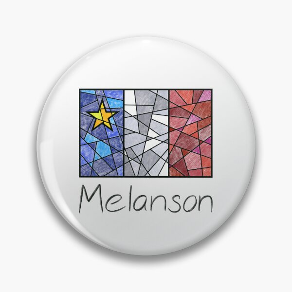 Item preview, Acadian Flag pastel mosaic Melanson - Drapeau acadien mosaïque pastel vitrail Melanson designed and sold by ColoursOfFrance.