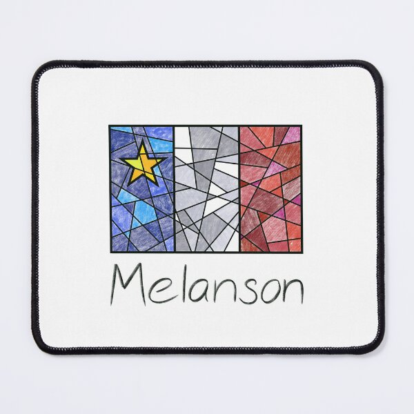 Item preview, Acadian Flag pastel mosaic Melanson - Drapeau acadien mosaïque pastel vitrail Melanson designed and sold by ColoursOfFrance.