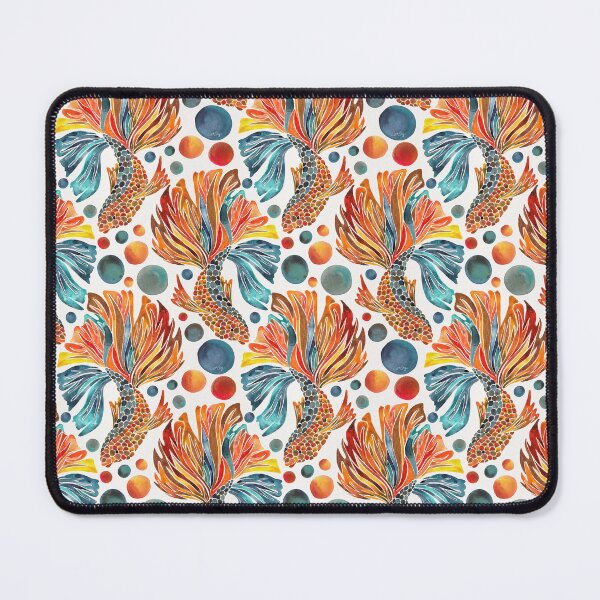 Item preview, Siamese Fighting Fish – Orange & Blue designed and sold by Cat Coquillette.