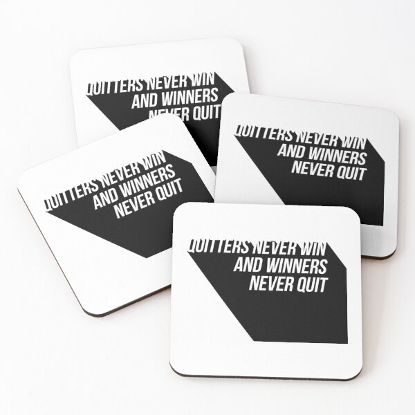 Item preview, quitters never win and winners never quit designed and sold by KamaTeran.