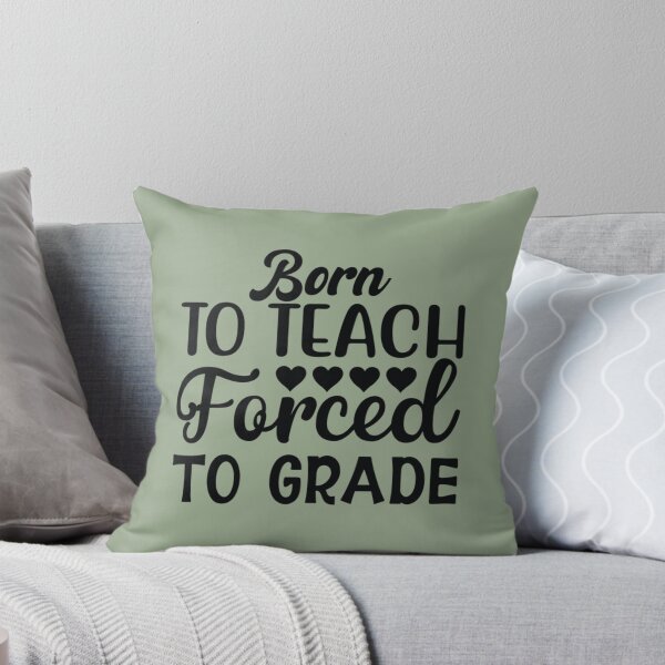 Item preview, Born to teach forced to grade - One Lucky Math Teacher    designed and sold by Uyleesdesign.
