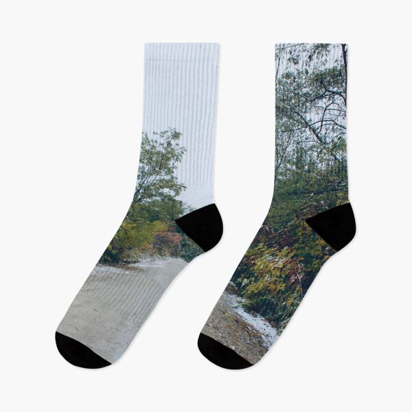 Item preview, A Remote Hilly Winter Road designed and sold by RoseyElisabeth.