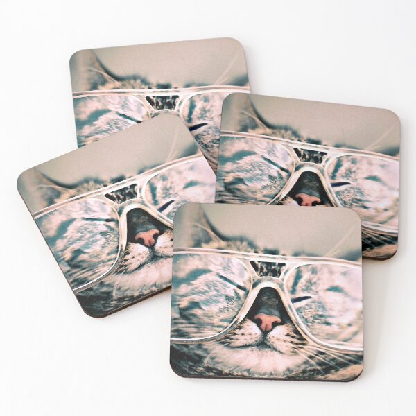 Item preview, Cat with Funny Glasses designed and sold by laugh-out-loud.