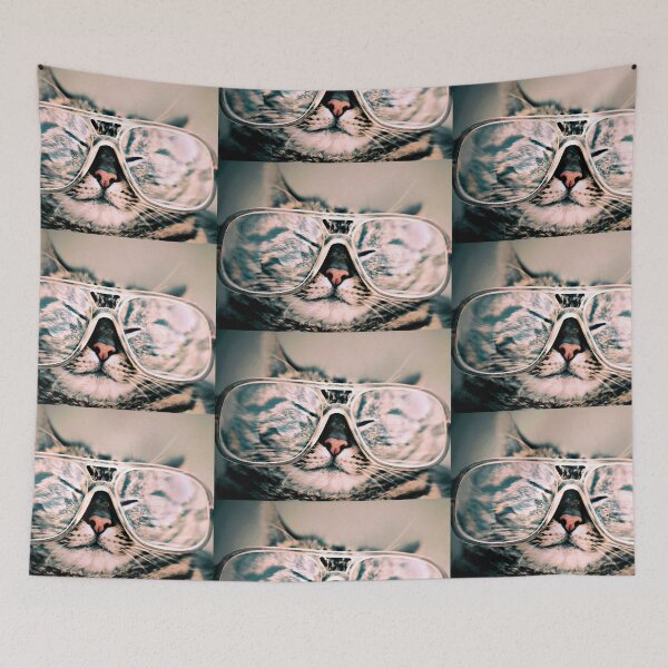 Item preview, Cat with Funny Glasses designed and sold by laugh-out-loud.