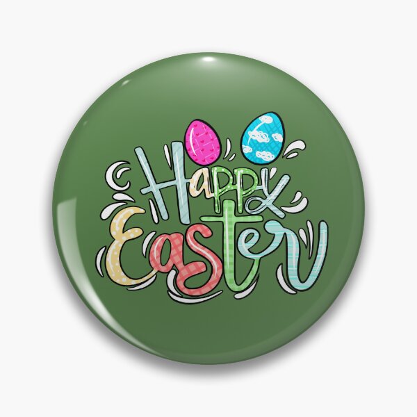 Item preview, Happy Easter Text | Bunny Season | Easter Holiday | Colourful Eggs designed and sold by Digital-Thought.