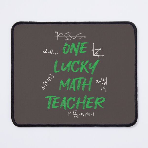 Item preview, One Lucky Math Teacher Funny Quotes (2) designed and sold by Uyleesdesign.