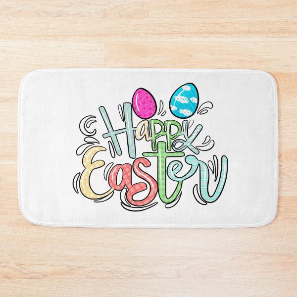 Item preview, Happy Easter Text | Bunny Season | Easter Holiday | Colourful Eggs designed and sold by Digital-Thought.