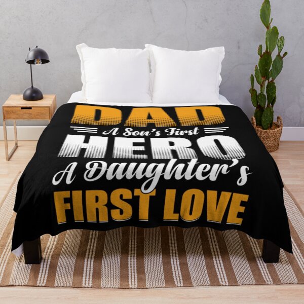 Item preview, Dad A Son's First Hero A Daughter's First Love designed and sold by domtazcic.