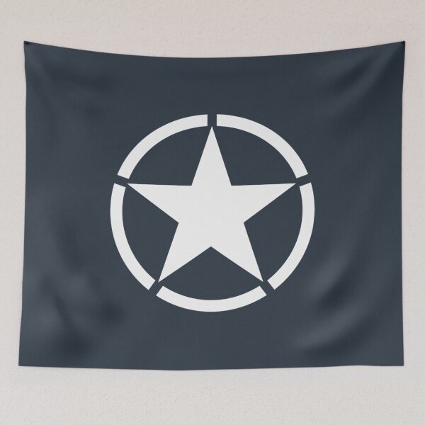 Item preview, AMERICAN ARMY STAR Star  Circle WWII America American Americana  USA White on Army Green designed and sold by NguyenThanhRte.