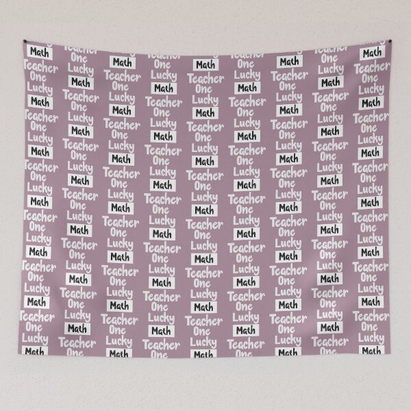 Item preview, One Lucky Math Teacher funny    designed and sold by Uyleesdesign.