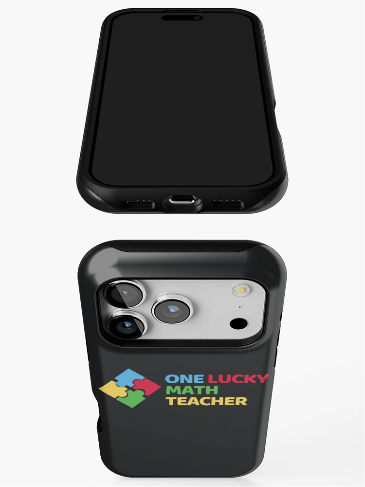 Thumbnail 3 of 4, iPhone Case, One Lucky Math Teacher Sticker Sticker, Gift For Teacher Sticker Sticker, Math Lover Sticker Sticker designed and sold by Uyleesdesign.