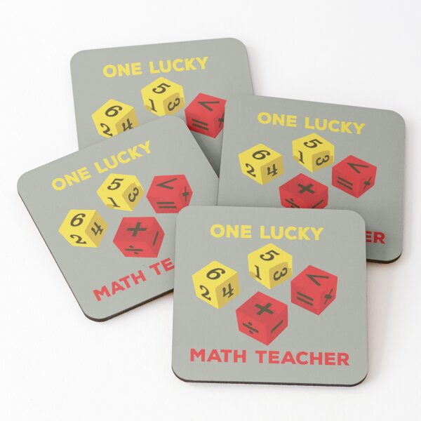 Item preview, One Lucky Math Teacher, Funny Teacher   designed and sold by Uyleesdesign.