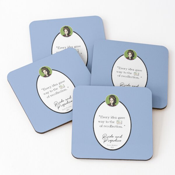 Item preview, Pride and Prejudice Quote: "Every idea gave way to the charm of recollection" Jane Austen designed and sold by LochNestFarm.