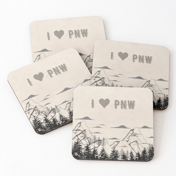 Item preview, I ♥️  PACIFIC NORTHWEST Mountain Design. designed and sold by ForscarlettPub.