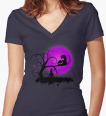 Alice in Wonderland Women's Fitted V-Neck T-Shirt