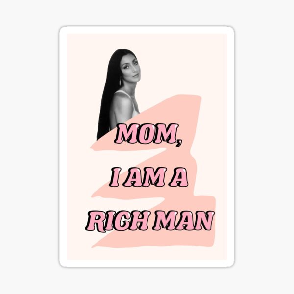Vista previa del artículo con la obra «Mamá, soy un hombre rico», diseñado y vendido por Margmorg.