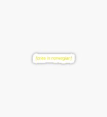 Pegatina llora en noruego