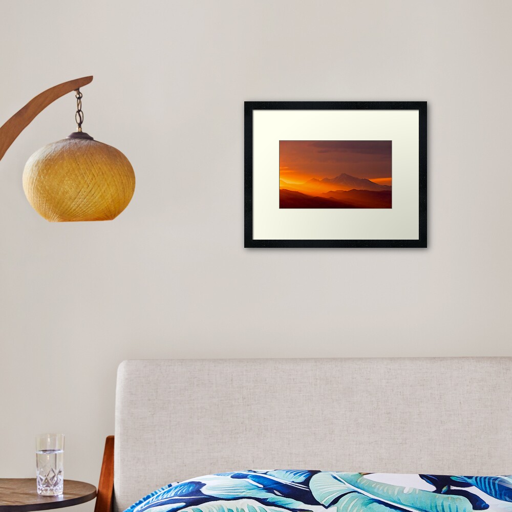 Rain Of Color On Longs Peak Framed Art Print