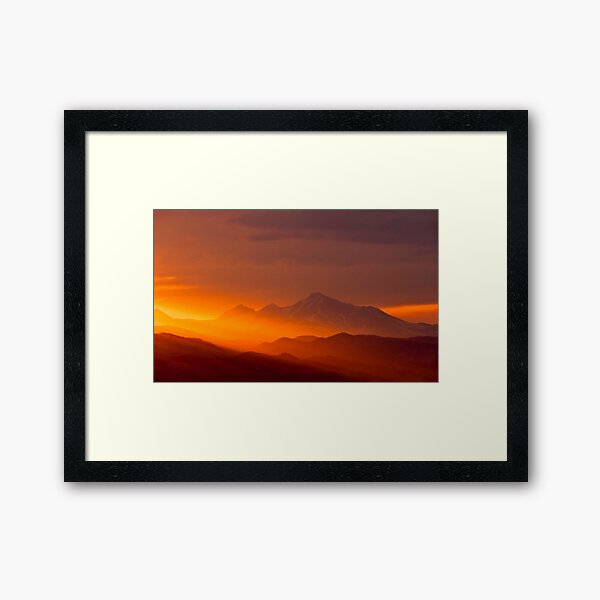 Rain Of Color On Longs Peak Framed Art Print