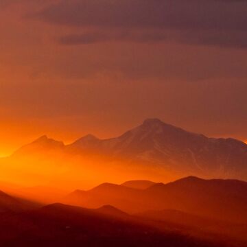 Artwork thumbnail, Rain Of Color On Longs Peak by Gregory J Summers