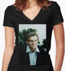 Leo Leonardo DiCaprio Women's Fitted V-Neck T-Shirt