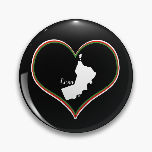 Item preview, Black heart map Oman designed and sold by Astralia.