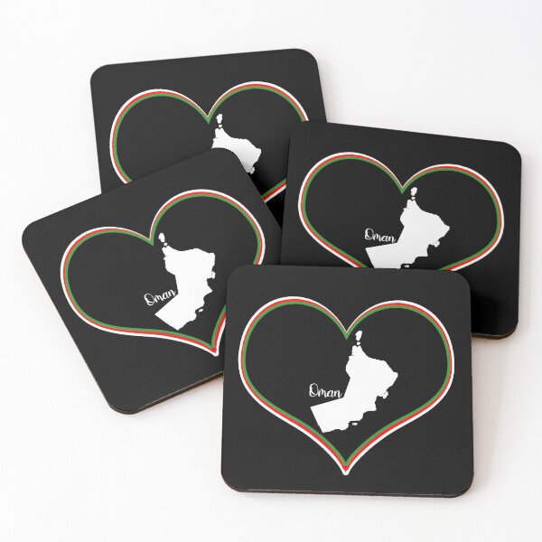Item preview, Black heart map Oman designed and sold by Astralia.