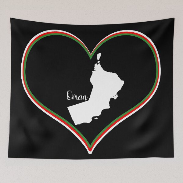Item preview, Black heart map Oman designed and sold by Astralia.