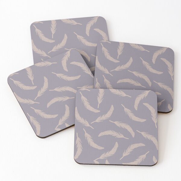 Item preview, Floating Feathers - Khaki on Purple designed and sold by Jasrese.