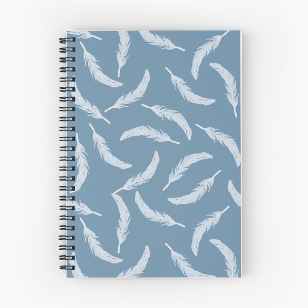 Item preview, Floating Feathers - White on Cornflower Blue designed and sold by Jasrese.
