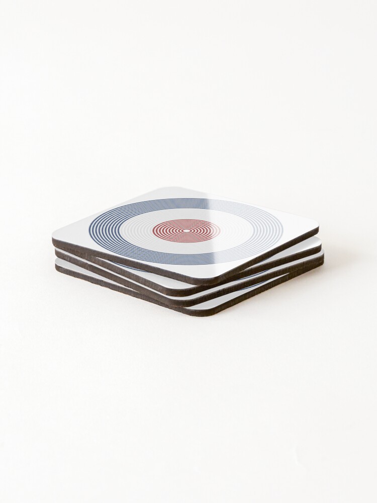 Thumbnail 4 of 5, Coasters (Set of 4), Concentric Mod Target designed and sold by Texterns.