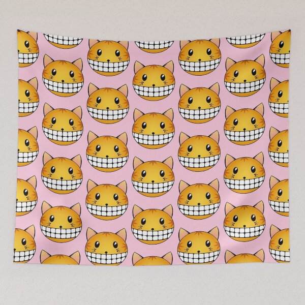Item preview, Ginger Tabby Cat with Cheshire Smile designed and sold by RawSunArt.