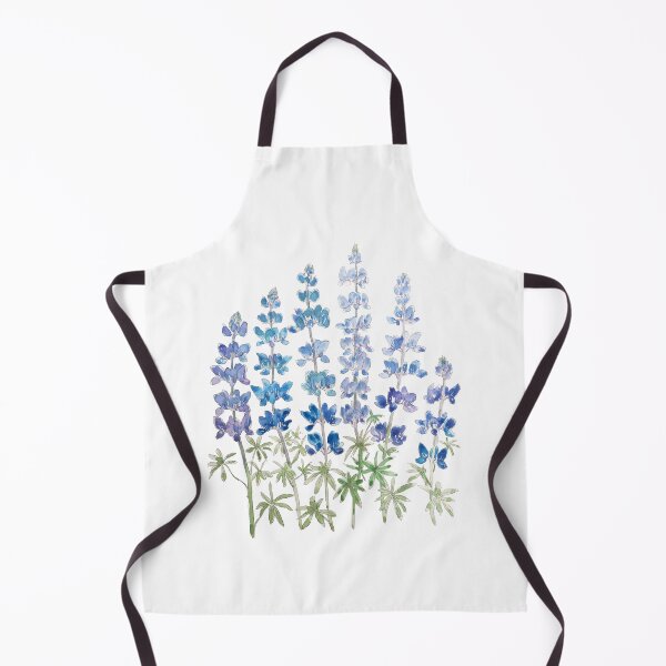Item preview, hand painted blue and purple lupin flowers watercolor designed and sold by ColorandColor.